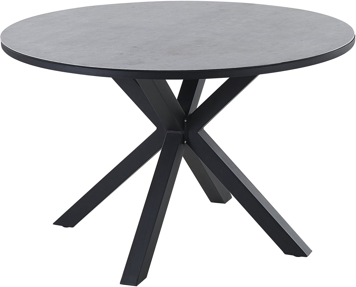Beliani MALETTO - Tuintafel - Grijs - 120 x 120 cm - Aluminium