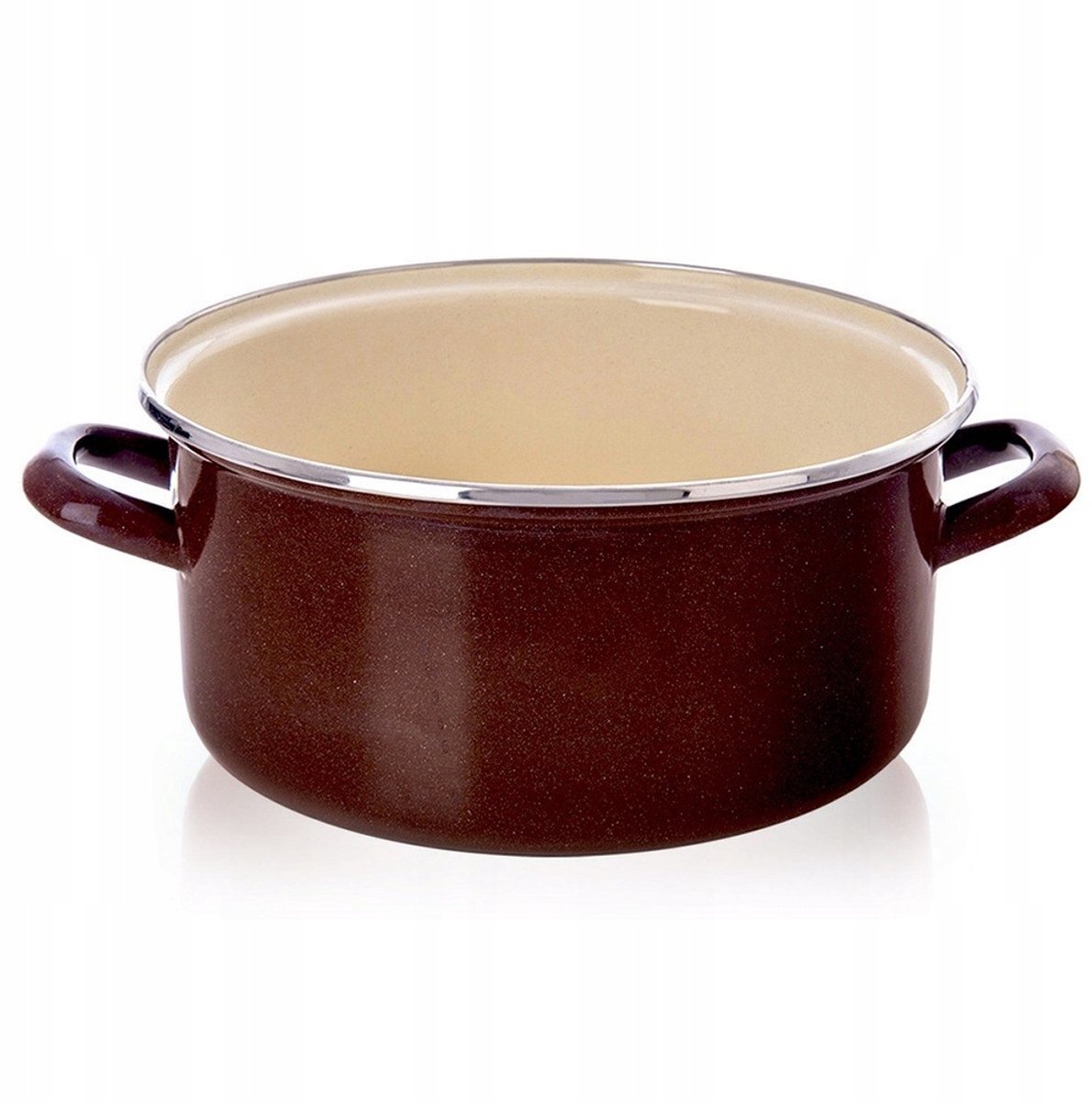 Bruine Emaille Pan 24 cm, 4L - Verzonden voor alle doeleinden