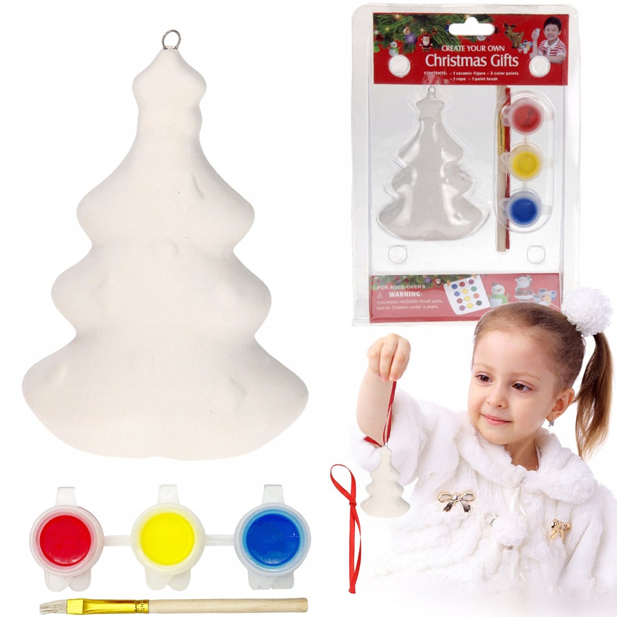 Kerstbal om te beschilderen voor kinderen - DIY Kerstboom