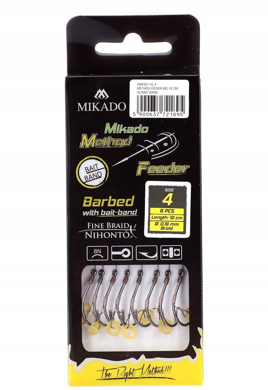 Mikado Feederhaak met Elastiek - 8 stuks - Maat 8 - 0,14 mm van Mikado — afbeelding 2