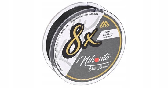 Mikado Nihonto Octa Vlecht Vissnoer Zwart 0,26mm 150m van Mikado — afbeelding 2