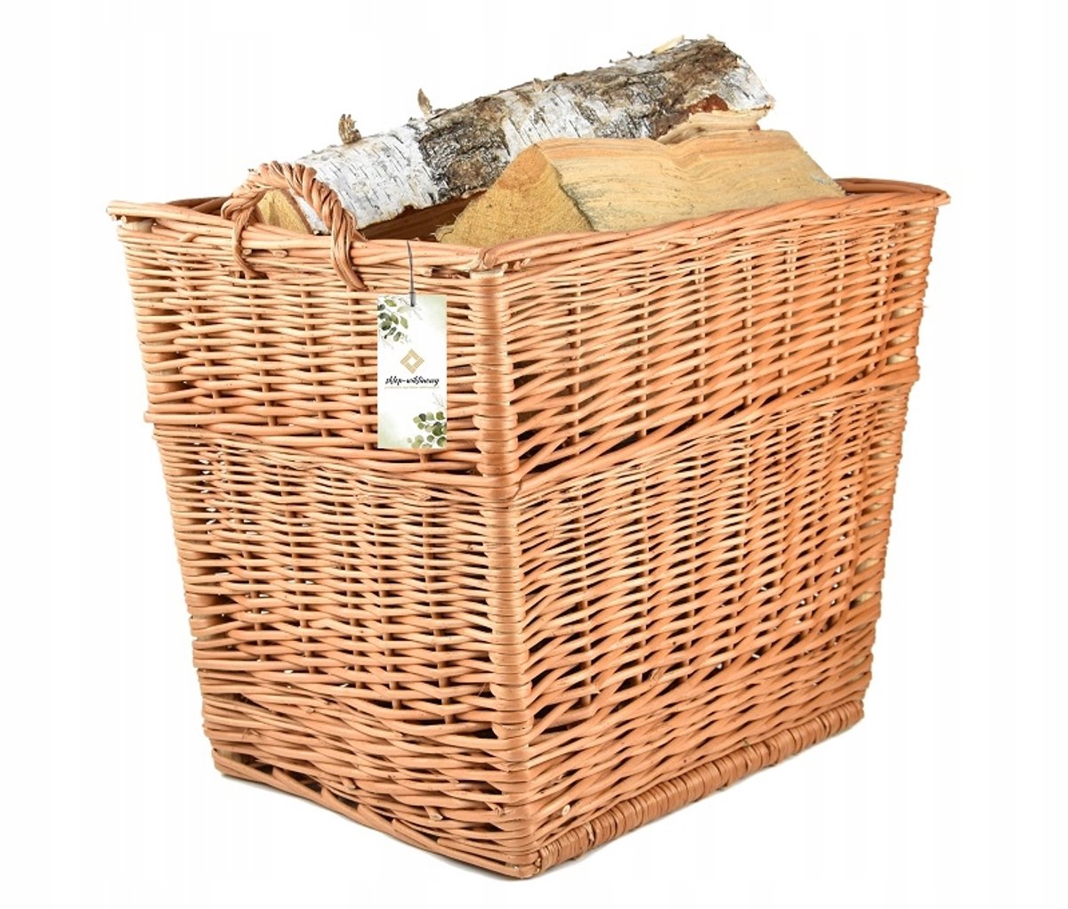Stevige Rietmand voor Haardhout - 50cm Breed