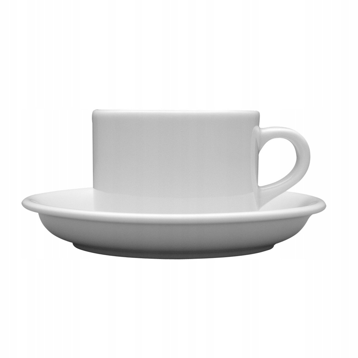 Lubiana Ameryka Porseleinen Kop in Schotel 190ml Wit