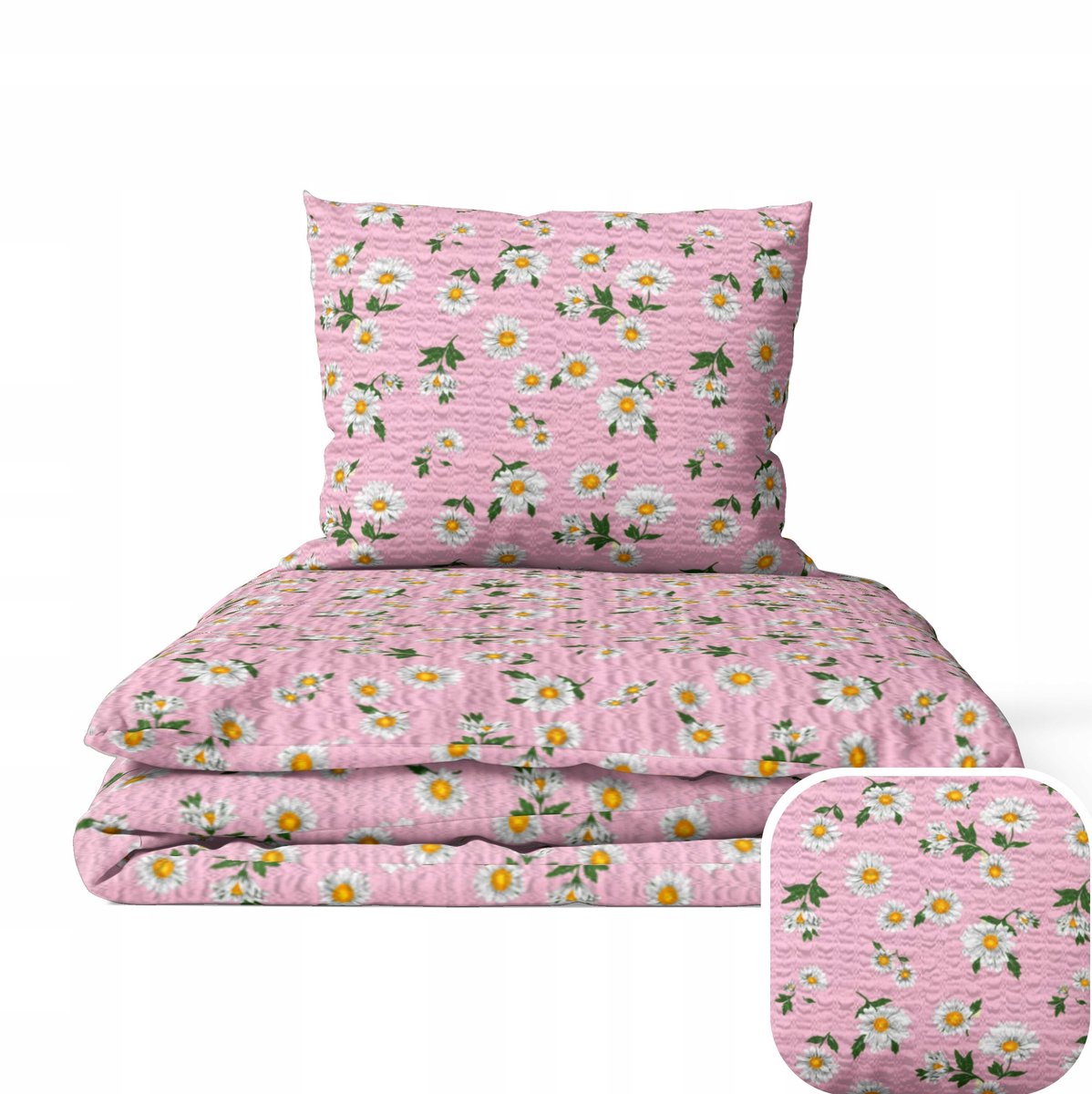 Katoenen Kora Beddengoed Set 160x200cm + 2x 70x80cm - Bloemendessin