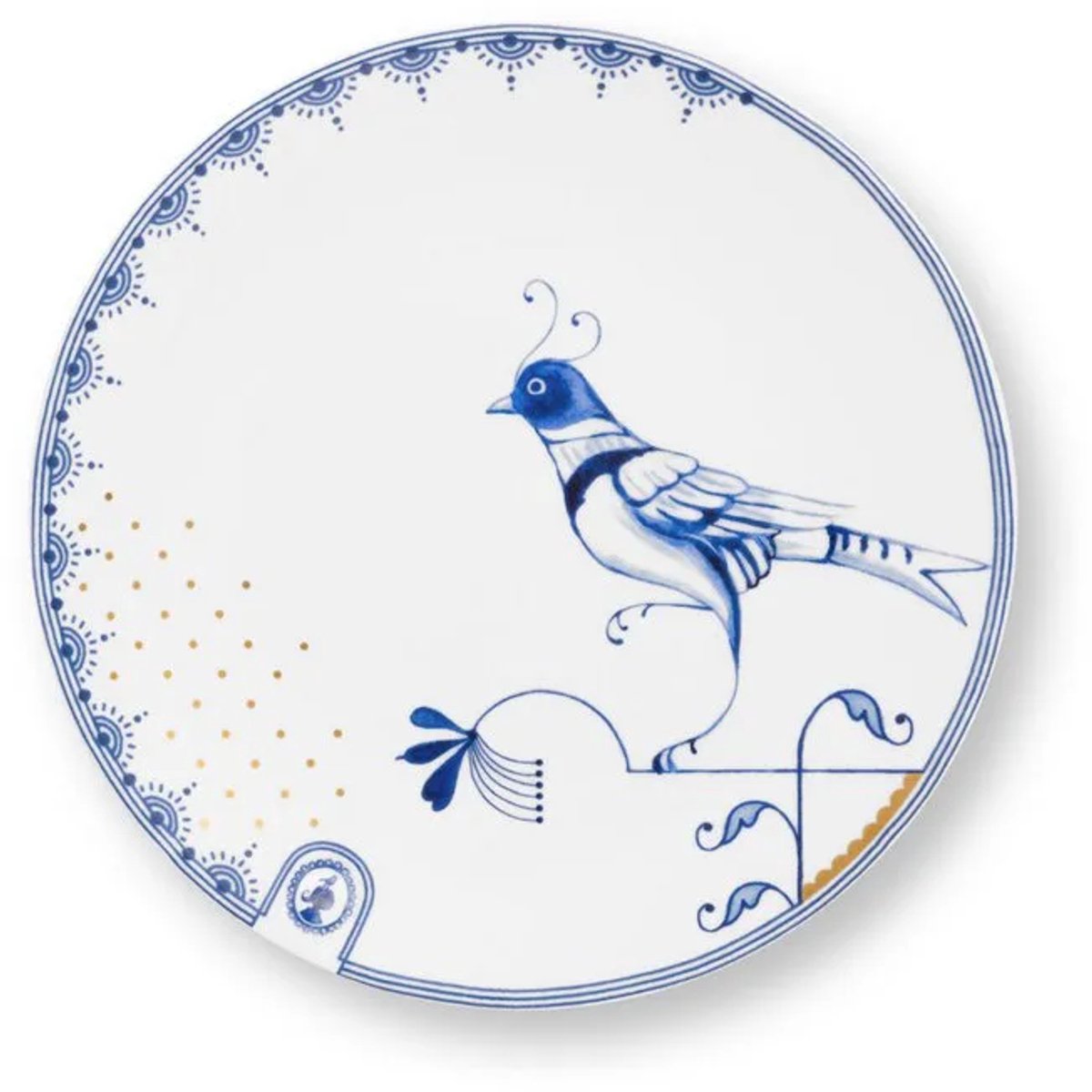 Pip Studio Pip & The Blue Bird White bord 18cm