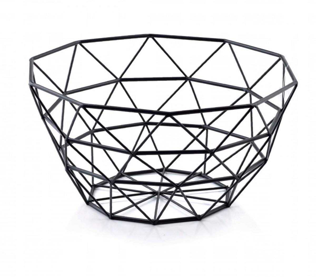 Zwarte Metalen Mand voor Fruit en Cadeaus - Stijlvolle Decoratie
