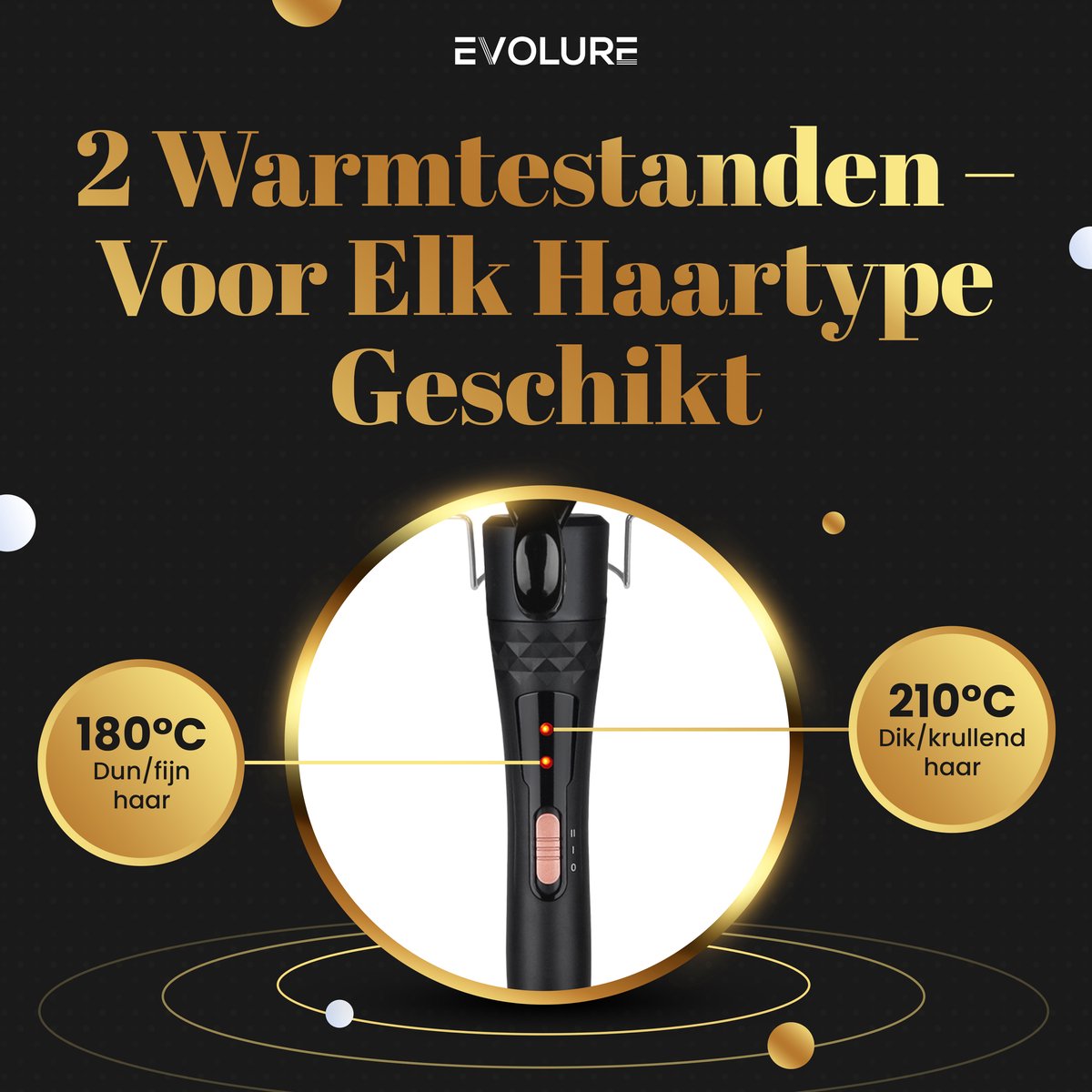 Evolure Krultang - Wafeltang - Waver - 5-delige Haarkruller - afbeelding 3