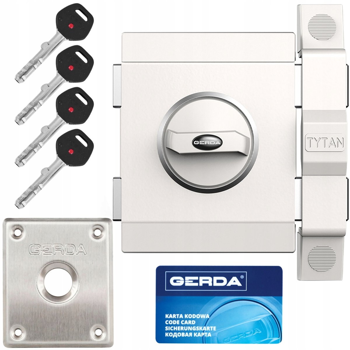 Gerda Tytan ZX Veiligheidsslot - Klassen 7 - Wit