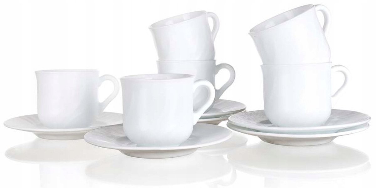 Bormioli Rocco Ebro Koffieservies 12-delig - 6 Kopjes & Schhotels
