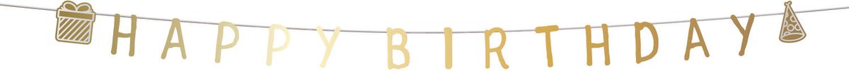 Folat - Letterslinger shining glam happy birthday - 2 m