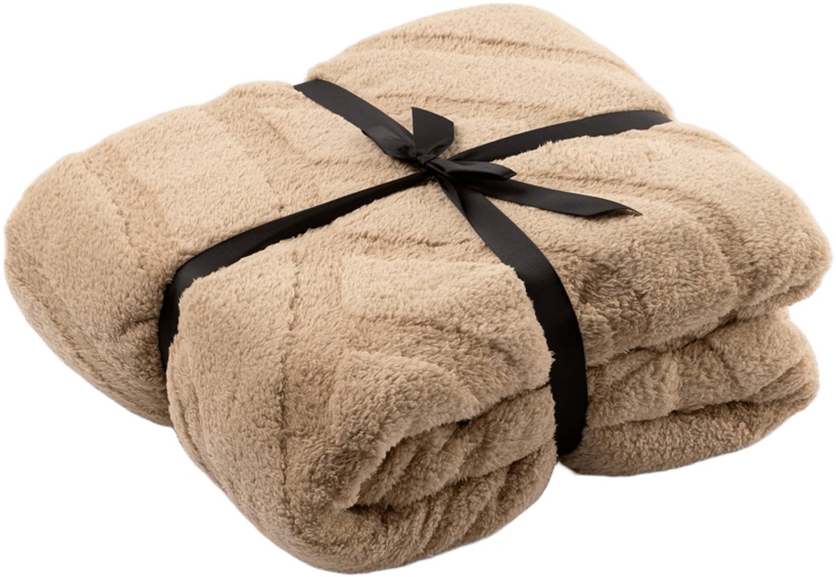 Dutch Decor - LESLIE - plaid 150x200 cm - 100% gerecycled polyester - Irish Cream - beige