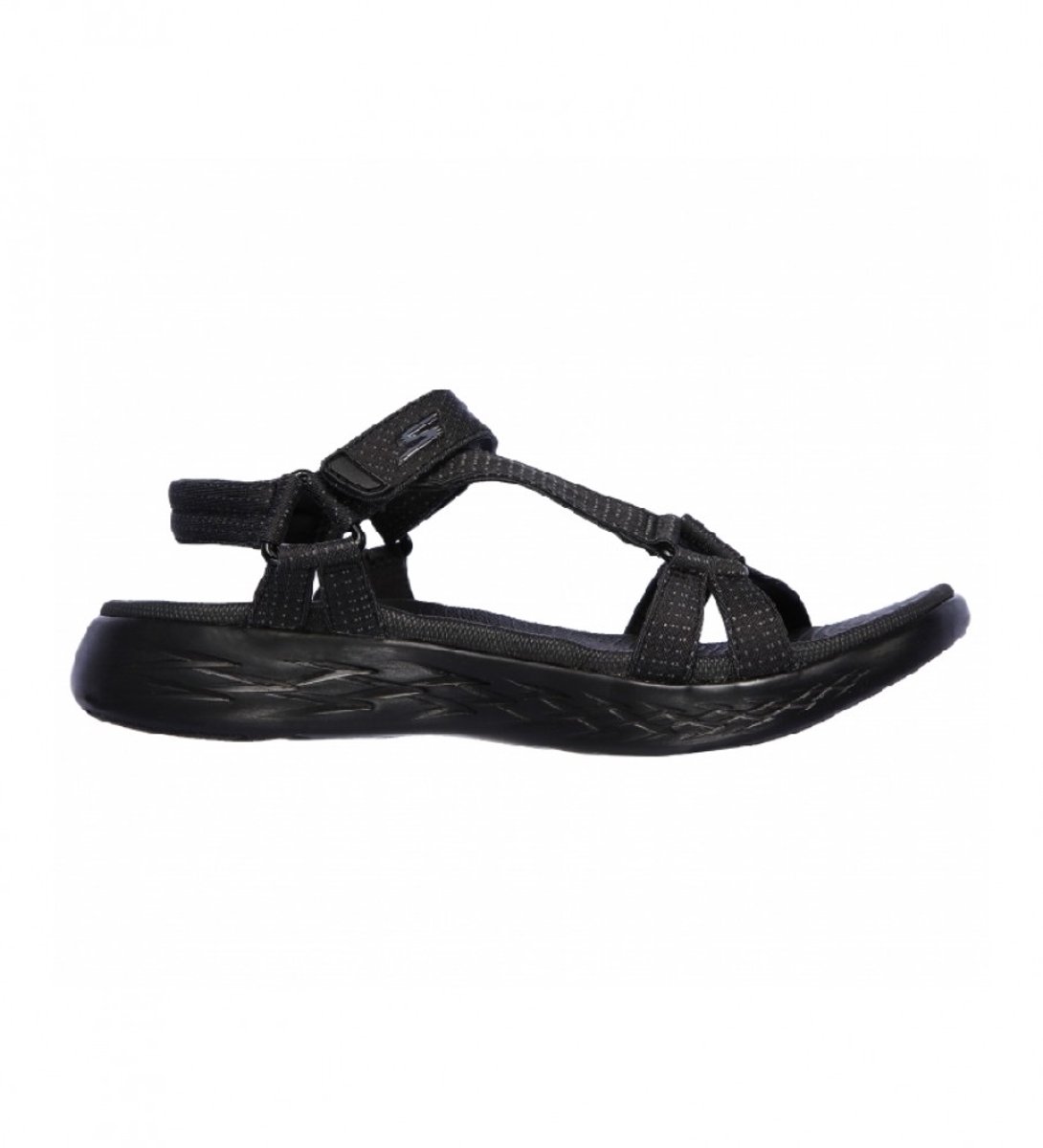 Skechers On The Go 600 Brilliacy Zwarte Sandalen