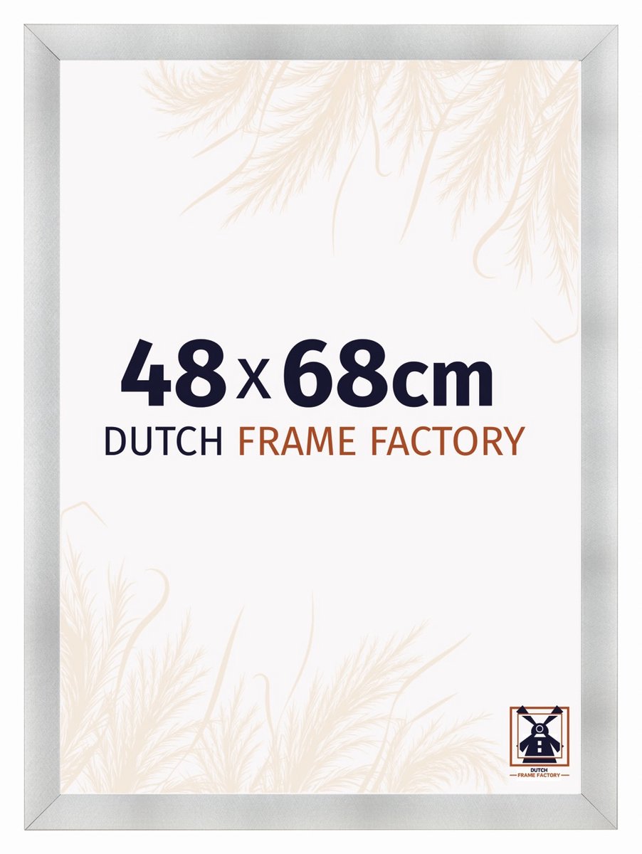 Dutch Frame Factory Fotolijst 48x68 cm - MDF - Aluminium Geborsteld - Praag