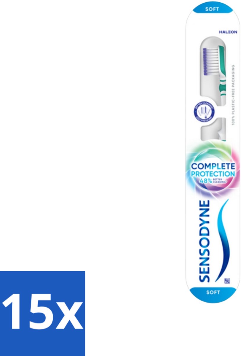 15 x Sensodyne - Tandenborstel - Complete Care Soft - Volledige Zorg - 1 tandenborstel - Gevoelige Tanden - Tandborstel - Mondverzorging - Tandenborstel Soft - Gevoelige Tandenborstel