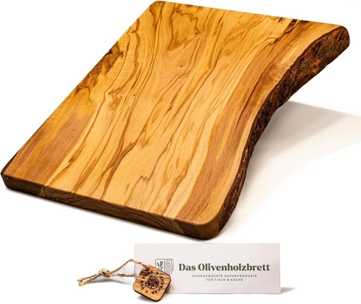 Rustieke Olivenhouten Snijplank 35 cm x 25 cm x 2,5 cm - Duurzaam & Antibacterieel