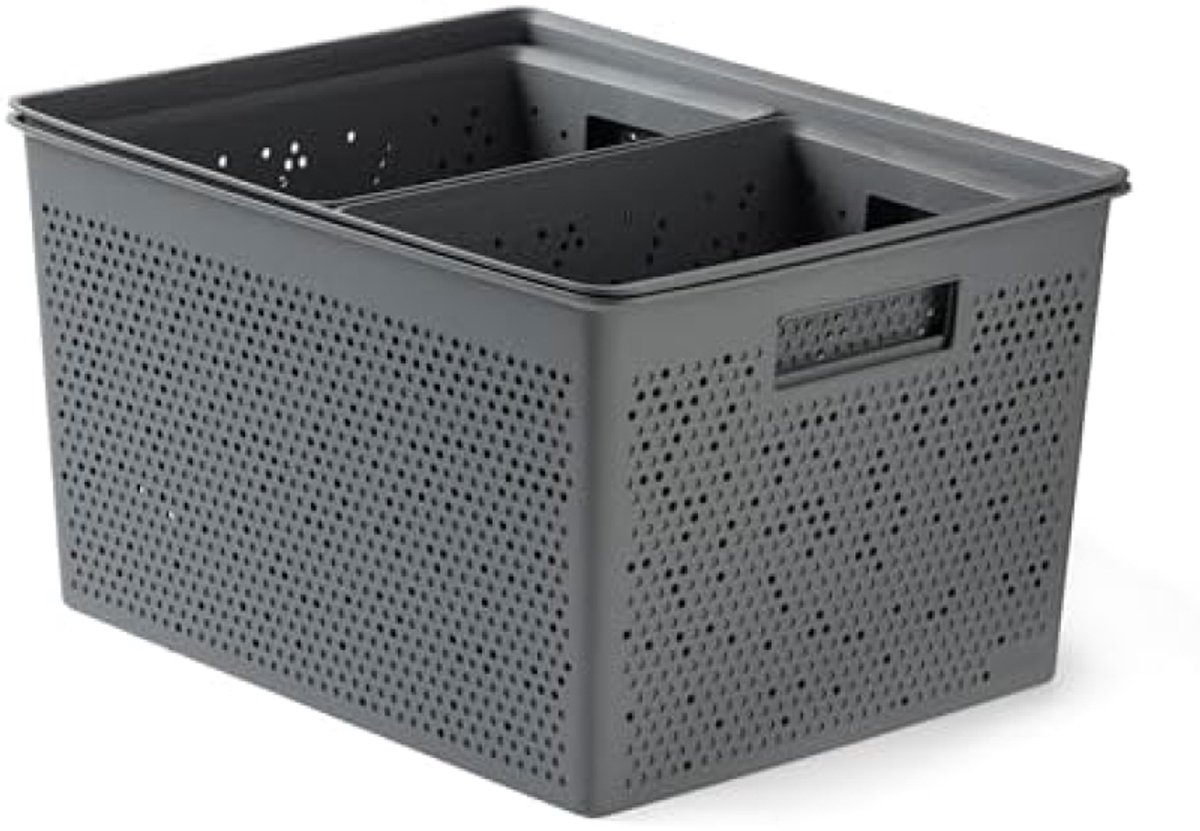 PromoHome Set van 4 Opbergboxen - Gerecycled Materiaal - Modulair Systeem