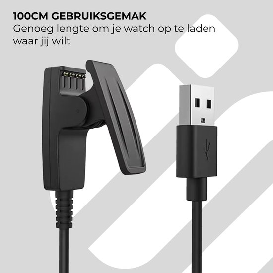 Câble Chargeur Magnétique Pour Montre Garmin Forerunner 735XT - 1 Mètre Noir