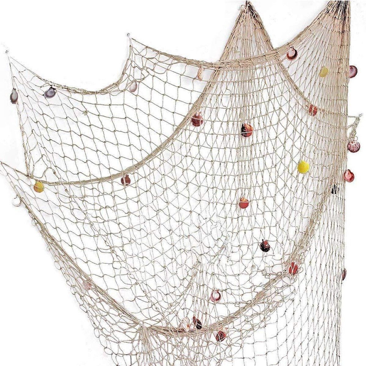 Versierde Visnetten Visnet voor Nautisch Thema Mediterrane Stijl Fotograferen Decoratie Wandhangingen Decor
