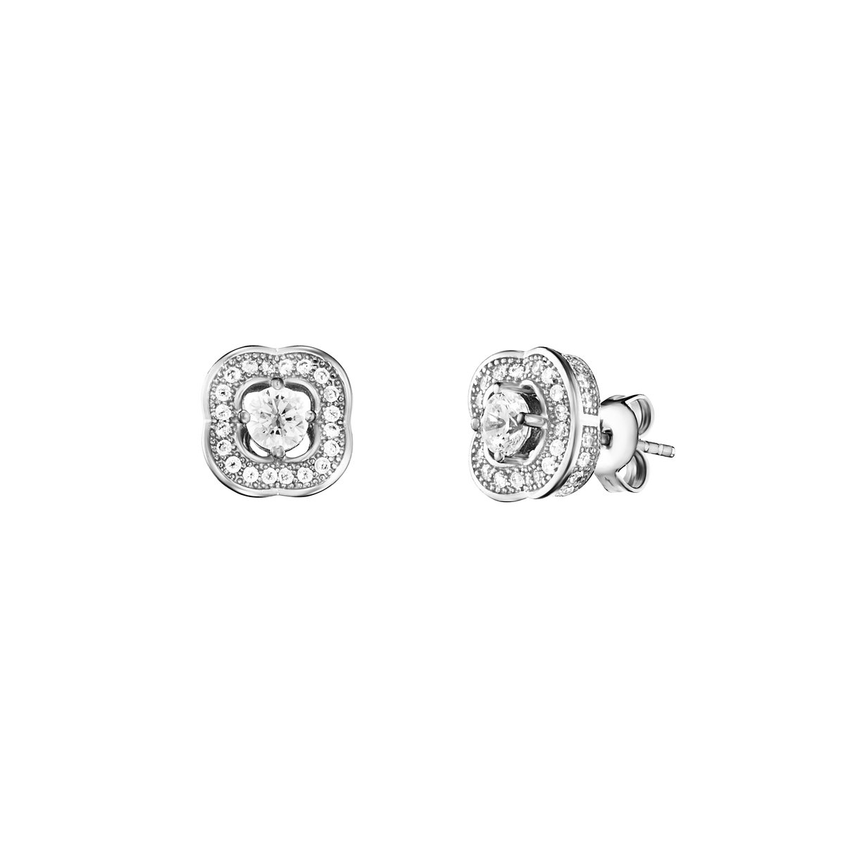 Julie Julsen Ohrstecker 925 Silber rhodiniert Blüte Zirkonia