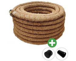 Deltaline Drainagebuis Kokos & PE – 60 mm – 15 m – Incl. Eindkap & Sok Klikmof 60 mm PP - 5 t/m 25 m - Drainage