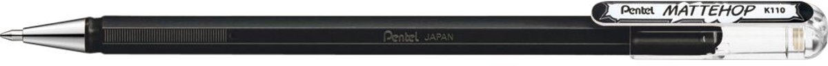 Gelschrijver pentel k110 mattehop m zwart | 12 stuks