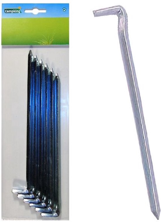 Campking Grondpen Vierkant - 16 cm x 5 mm - 6 stuks van Campking — afbeelding 2