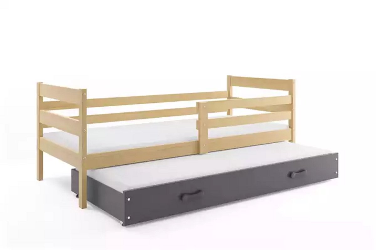 BMS - Pull-Out Bed - 90x200 cm - Jeugd - Pine/Graphite