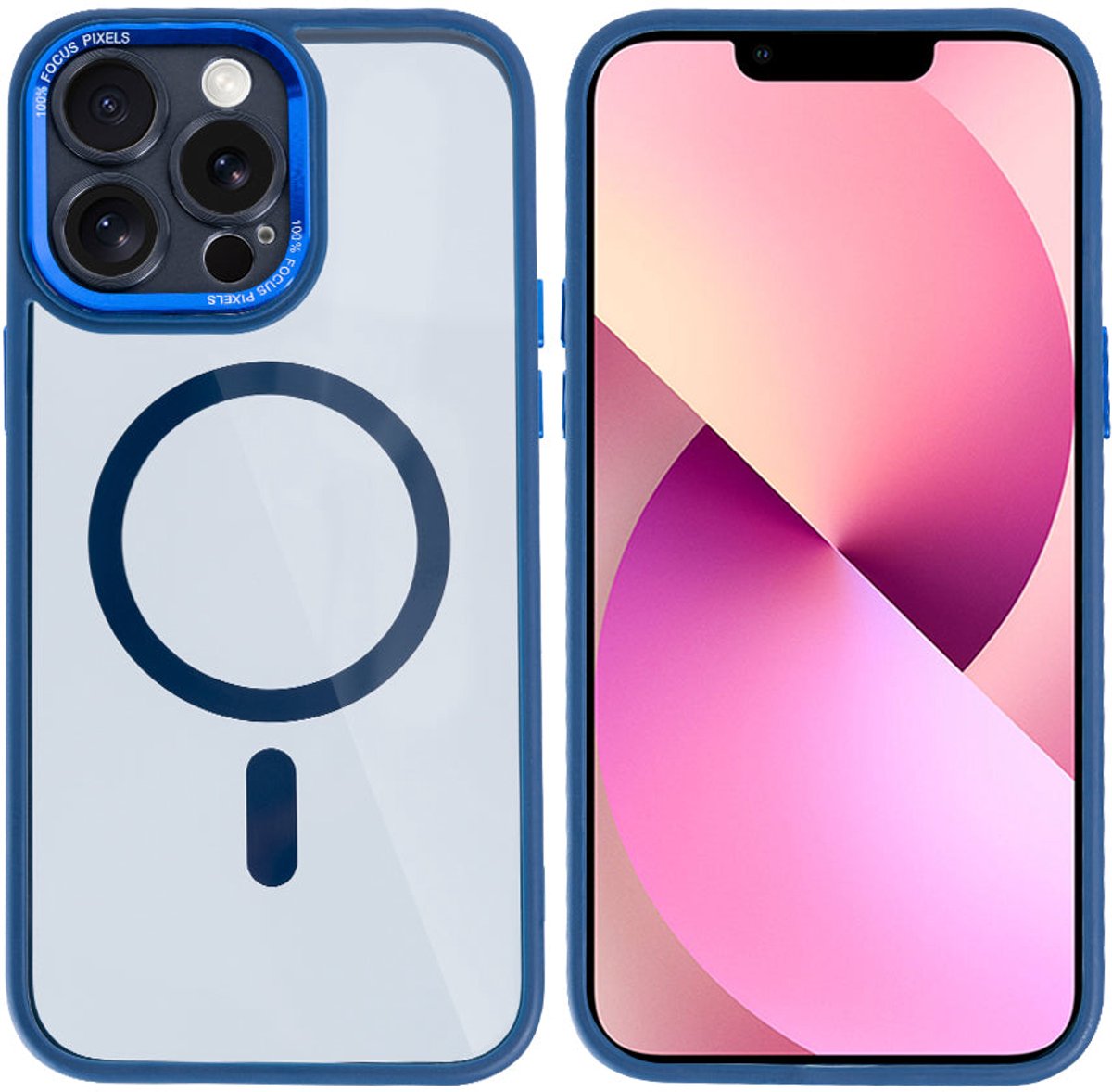 Rixus Classic 04 Case With MagSafe For iPhone 12 Pro Max Dark Blue