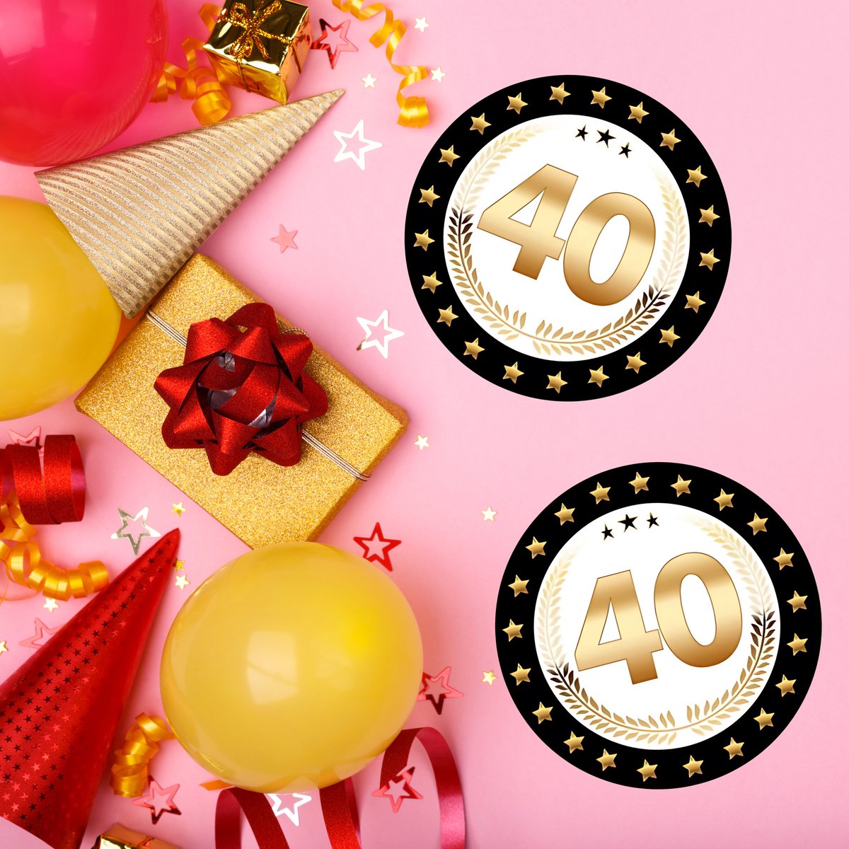 Bierviltjes 40 - 50x stuks - zwart/goud - luxe - verjaardag/jubilea - feestartikelen