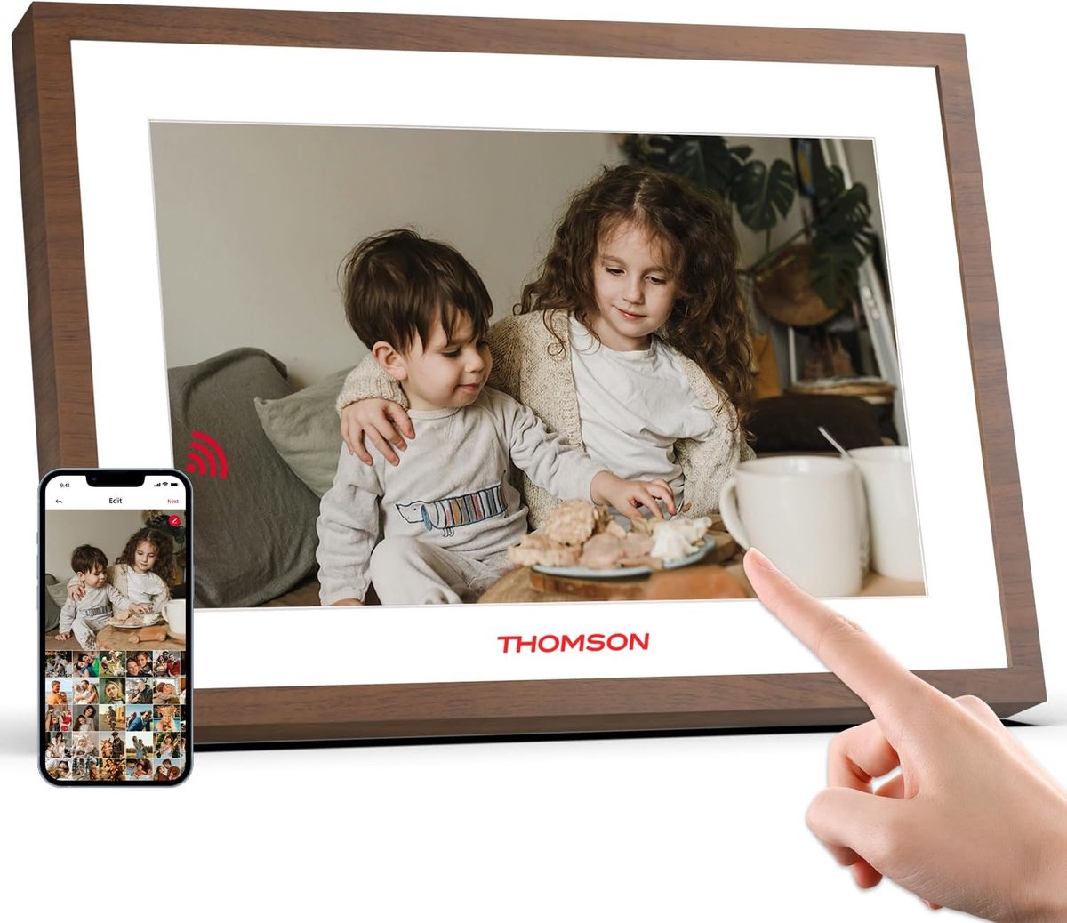 Digitale fotolijst 10,1 inch met wifi en HD touchscreen - 32 GB geheugen