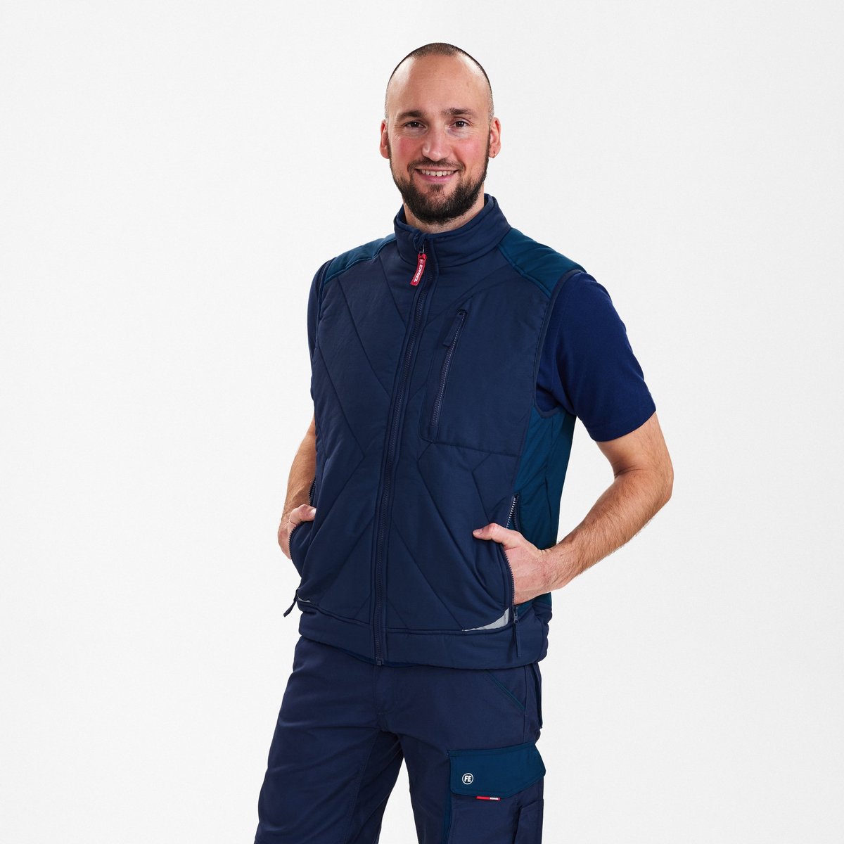 Engel Galaxy gewatteerd bodywarmer 5850-193 - Blue Ink / Dark Petrol - 3XL