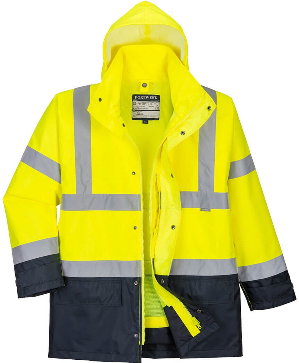 Portwest Hi-Vis Executive 5-in-1 Jack S768 - Geel/Marine - 4XL