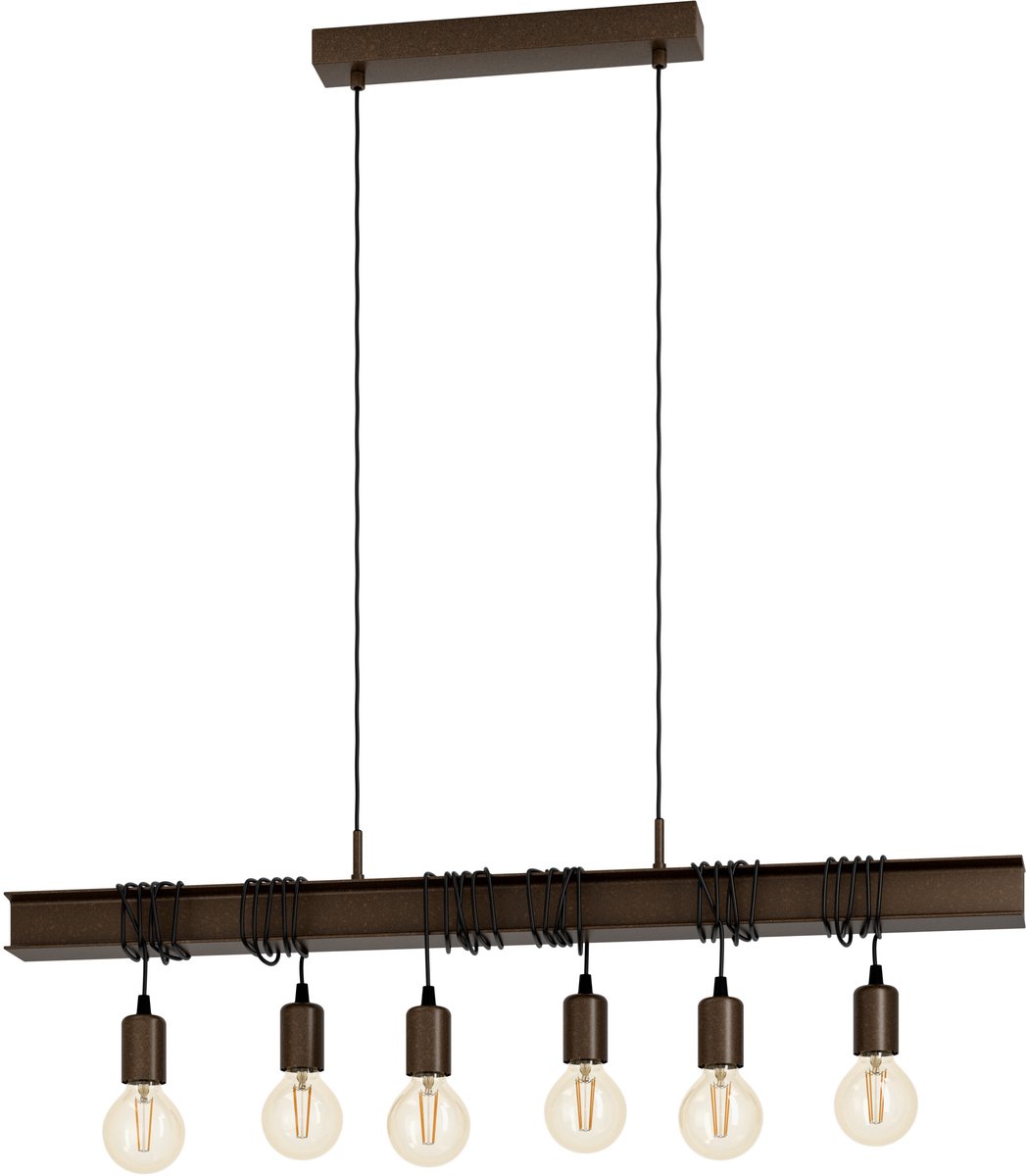 EGLO Townshend 4 Hanglamp - E27 - 1005 cm - Antiek-Bruin