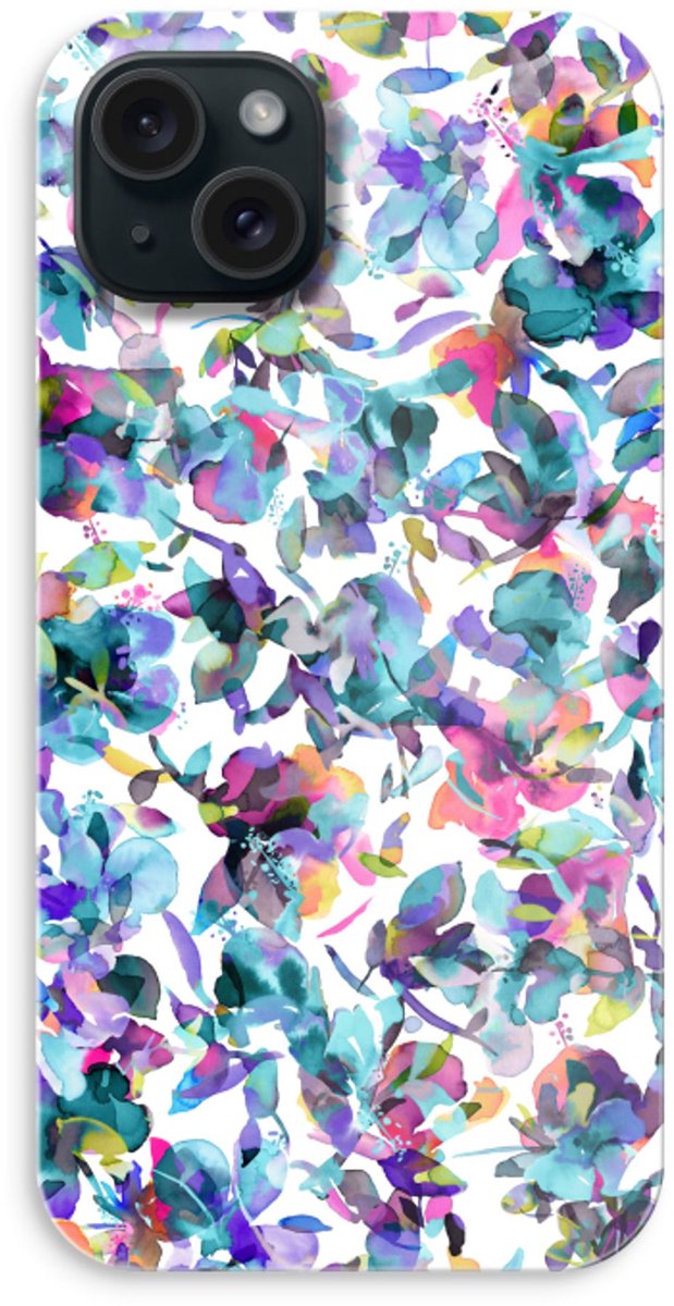 Case Company® - Hoesje geschikt voor iPhone 15 Plus hoesje - Hibiscus Flowers - Tough Case - Maximale Bescherming alle Kanten en Schermrand