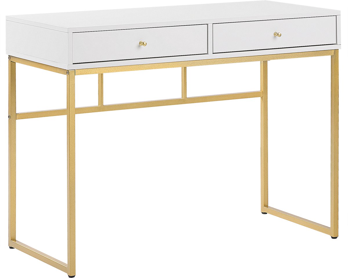 DAPHNE - Bureau - Wit/Goud - MDF