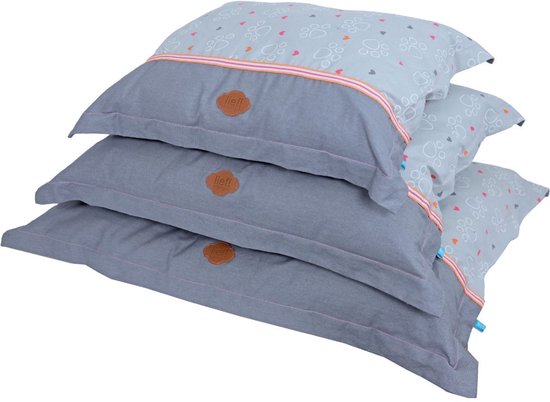 Lief! hondenkussen Volant girls grijs/roze 100 x 80 cm van lief! — afbeelding 3