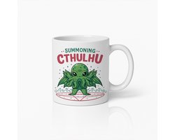 Summoning Cthulhu Koffiemok 330ml – Grappige Lovecraft Mythos Mok – Uniek Cadeau voor Horror, Fantasy & Geek Fans