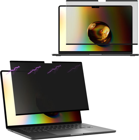 kwmobile Privacyfilter voor Apple Macbook Air 13 M4 2025 A3240 Folie – Privacy Screen – Laptop Schermfilter – Laptopbescherming