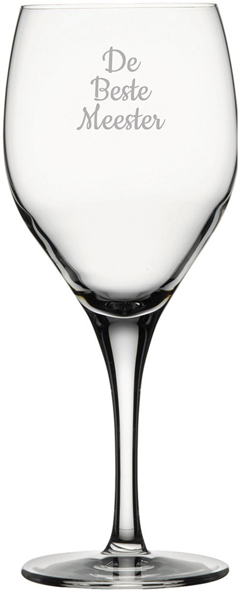 Gegraveerde witte wijnglas 34cl De Beste Meester