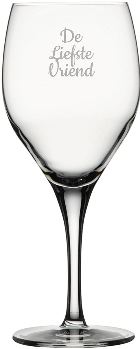Gegraveerde witte wijnglas 34cl De Liefste Vriend