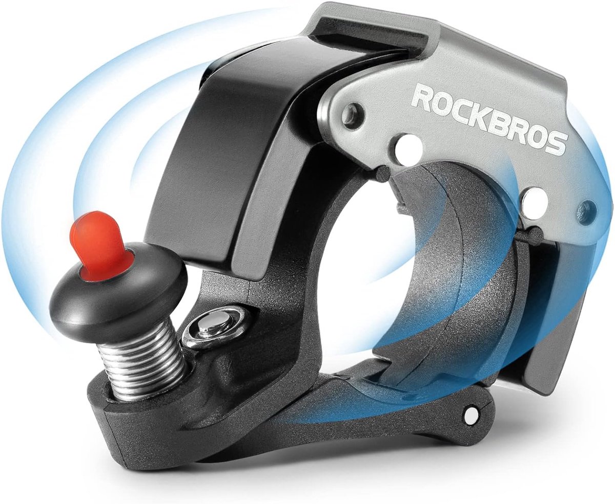 ROCKBROS Mini Fietsbel – 100dB | Aluminium & Roestvrij Staal | Voor Stuur Ø22.2mm