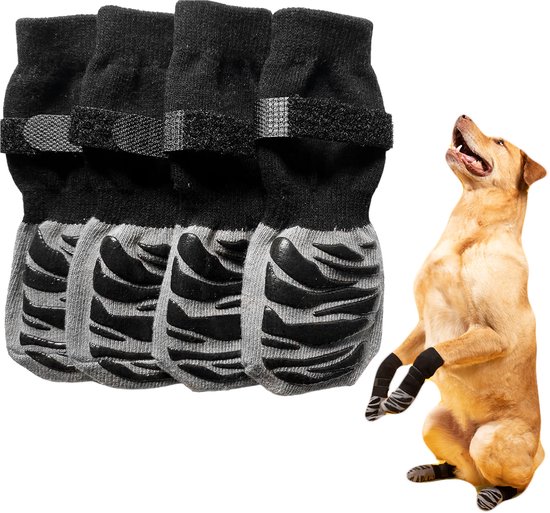 PUPTECK Dubbelzijdige antislip hondenpootsokken met handgrepen - 2 paar hardhouten vloer wandelschoenen, pootbeschermers, grijpsokken voor warme dagen PUPTECK Dubbelzijdige antislip hondenpootsokken met handgrepen - 2 paar hardhouten vloer wandelschoenen, pootbeschermers, grijpsokken voor warme dagen