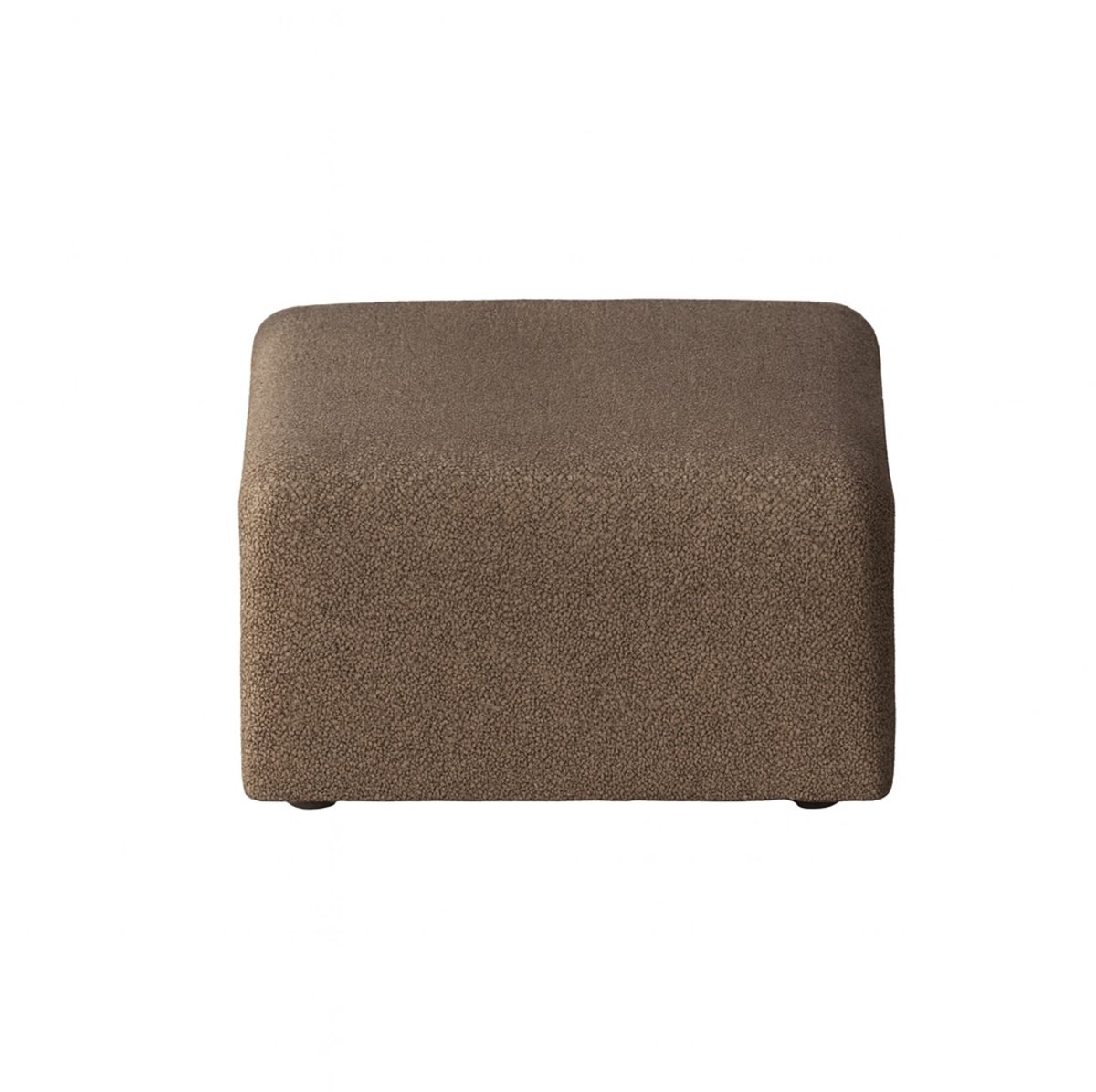 Cubic poef bruin.