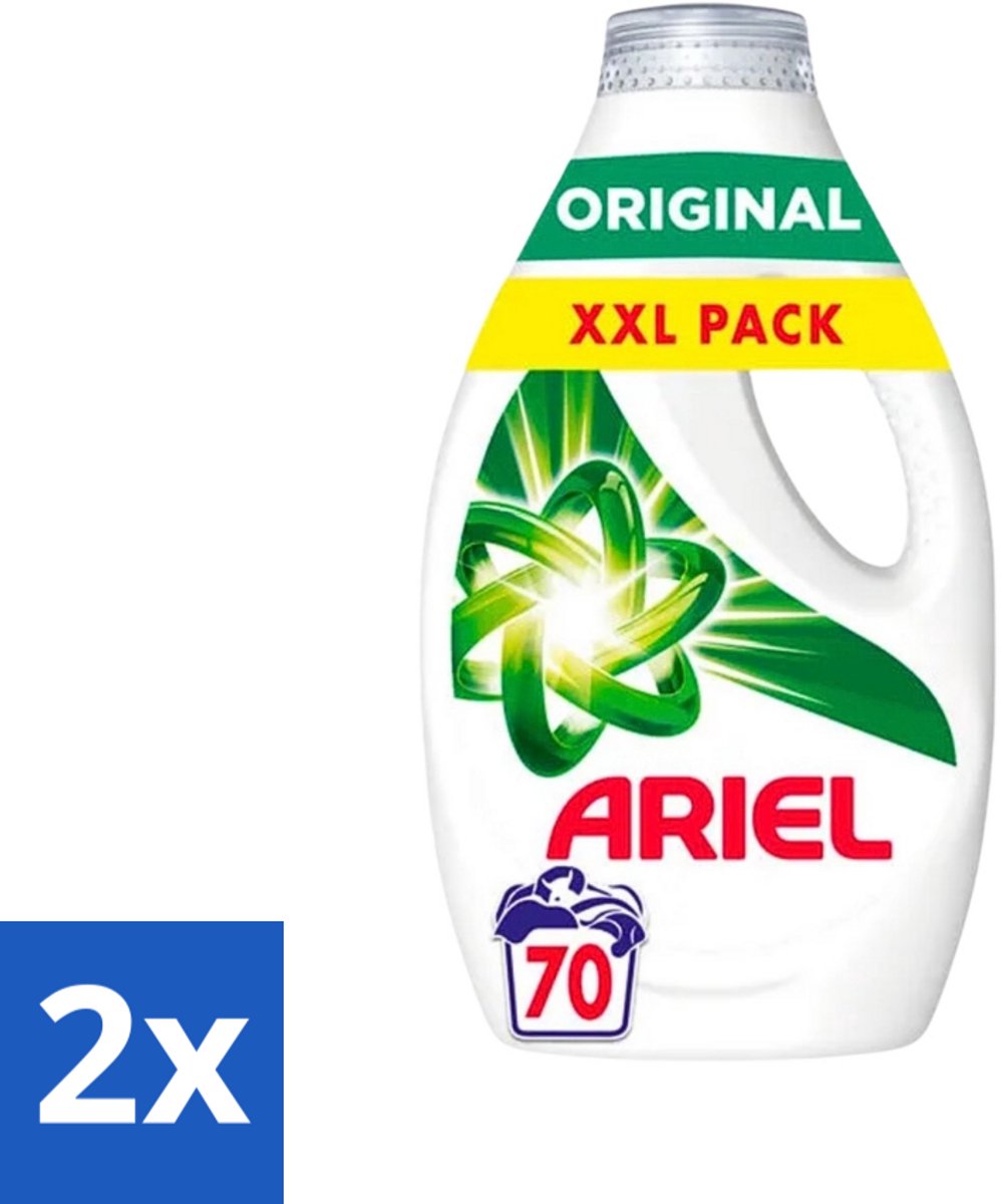 2 x Ariel - Wasmiddel - Original - 70 Wasbeurten - 2,45 liter - Wasmiddel - Ariel - Vlekkenverwijderaar - Wasverzachter - Waspoeder
