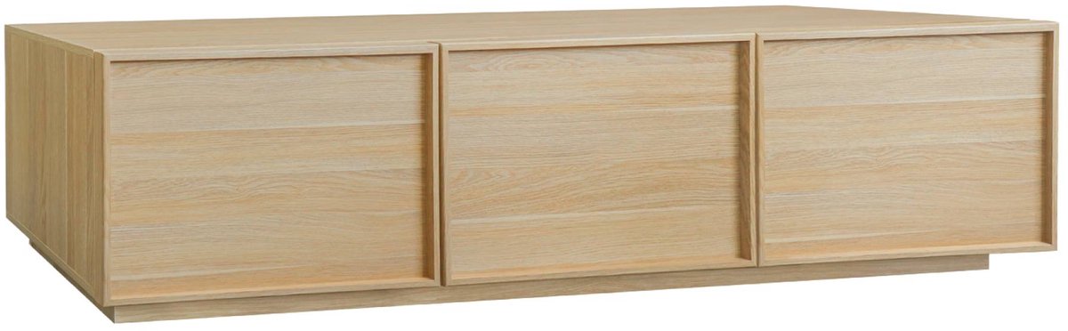 sweeek Tv-meubel houteffect 3 deuren 180cm l 180 x b 43 x h 45cm - kuba Naturel