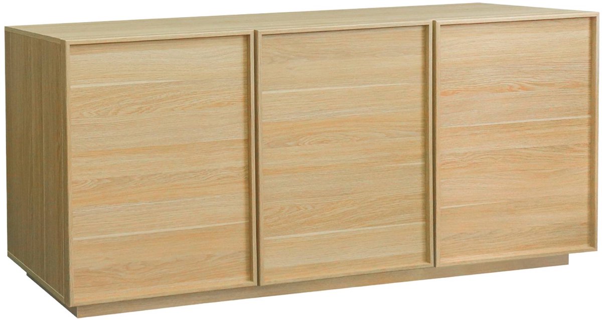 sweeek Dressoir houtdecor met 3 deuren 160cm - kuba naturel