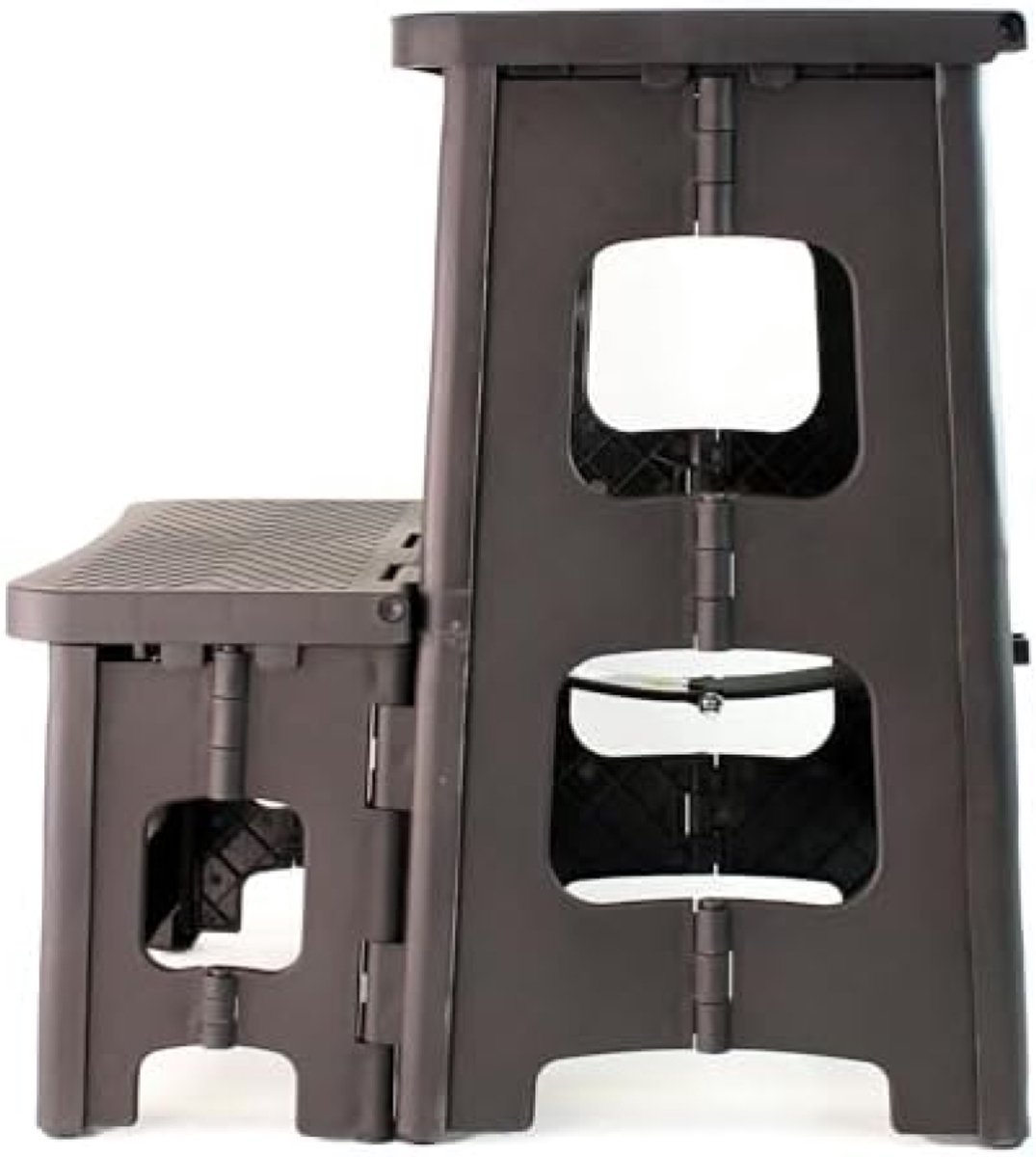 PromoHome Opvouwbare Trapladder - 2 Treden met Antislip - Compacte Huishoudtrap – foto 2
