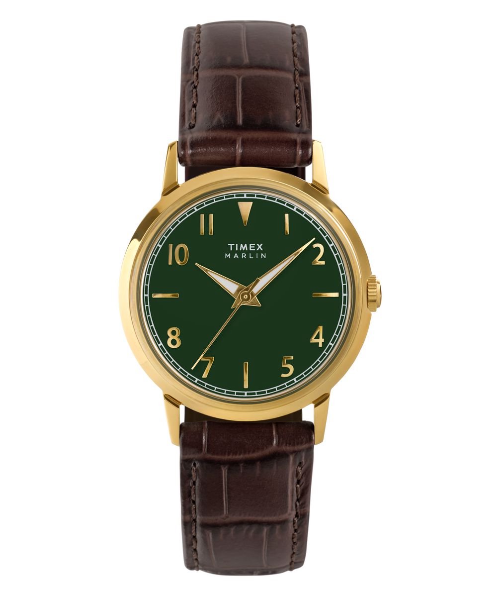 Timex Marlin TW2Y37800 Horloge - Leer - Bruin - Ø 34 mm