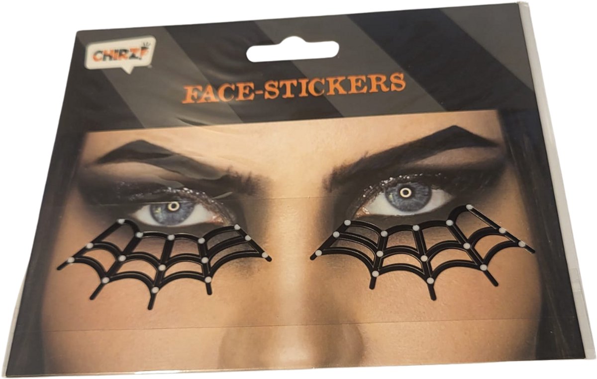 Face & Body Jewels - Gezicht Sticker Halloween - Spinnenweb