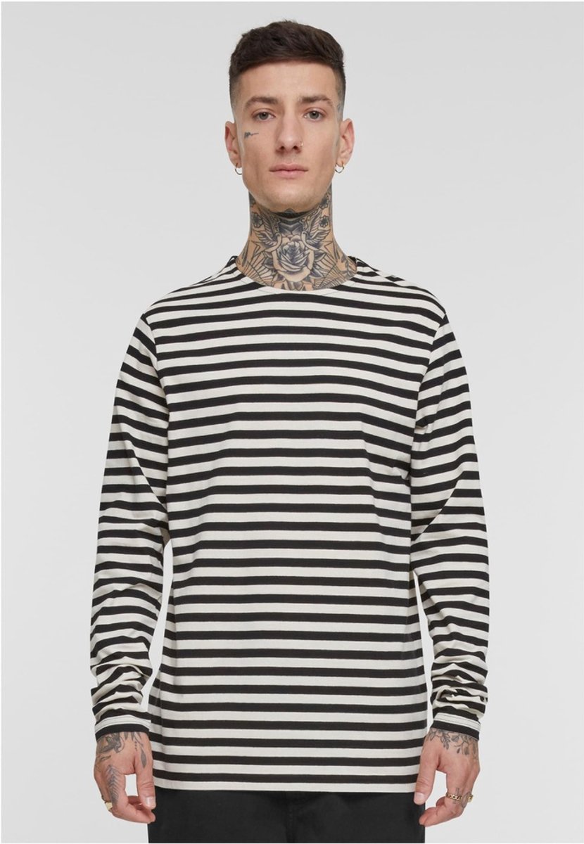 Urban Classics Regular Stripe Longsleeve shirt S Beige